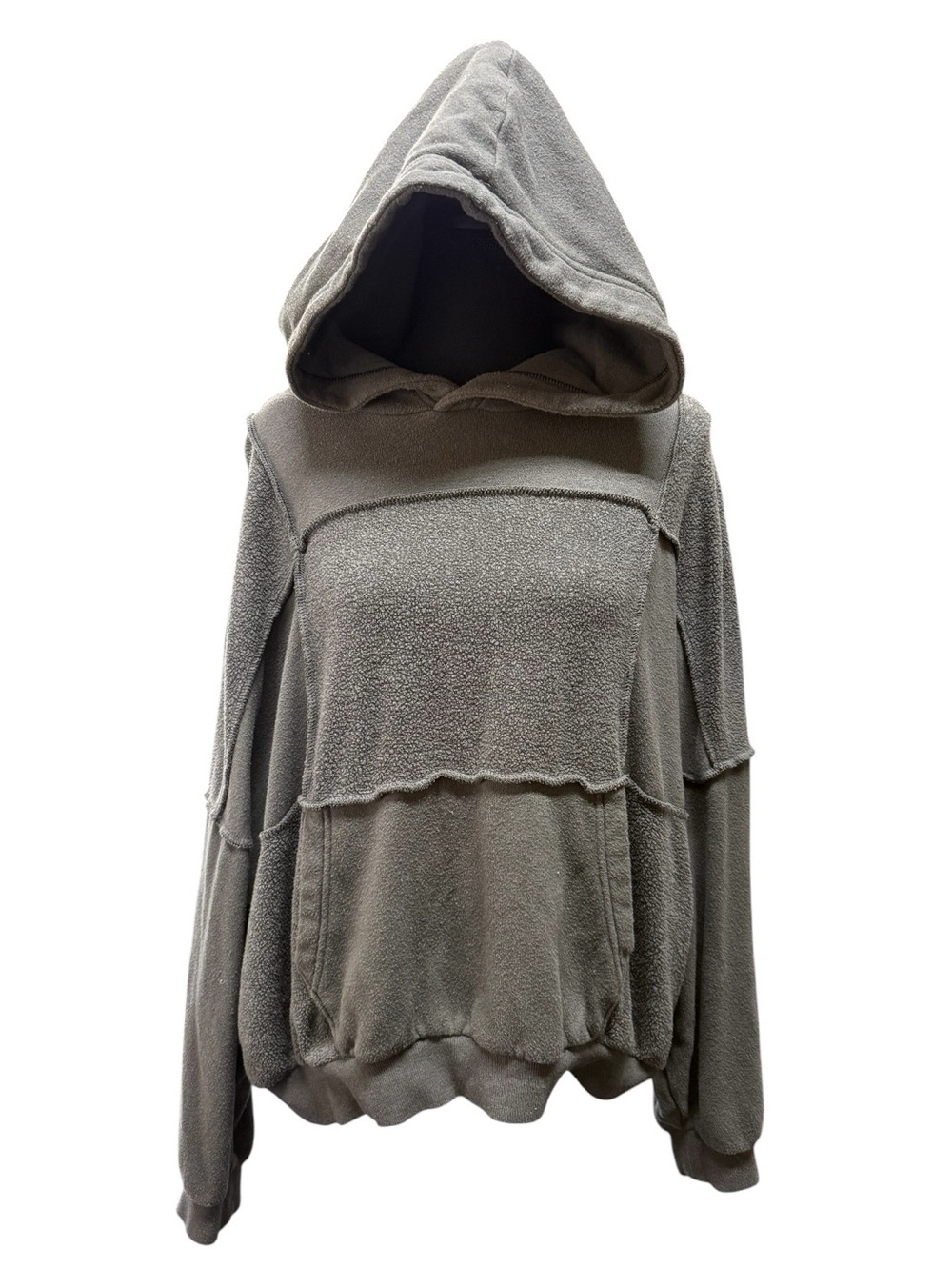 Aerie Cozy Hooded Pullover in Gray - Women's Sweatshirt Size Large